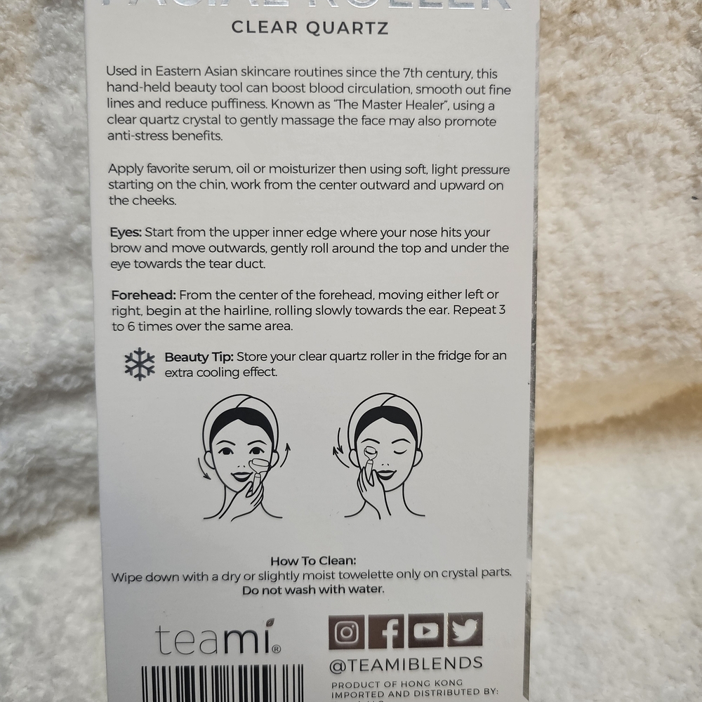 Teami Clear Quartz Facial Roller - Picture 3 of 6